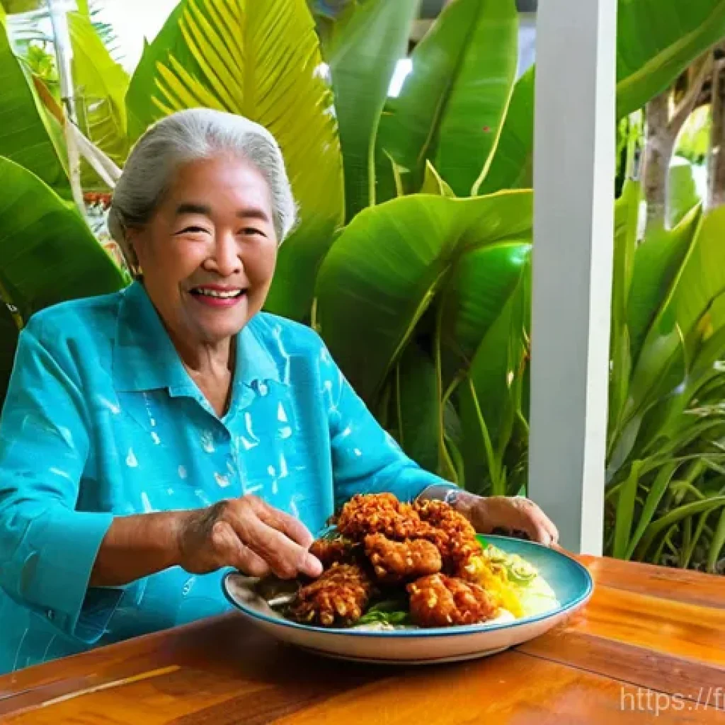 세인트루시아 한인 사회 - **Prompt:** "A vibrant, open-air restaurant scene in Rodney Bay, Saint Lucia, bustling with diverse ...