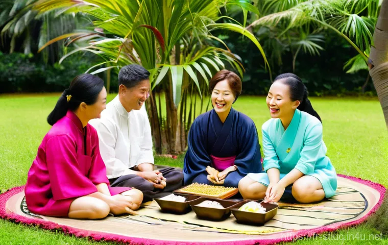 세인트루시아 한인 사회 - **Prompt:** "A vibrant, open-air restaurant scene in Rodney Bay, Saint Lucia, bustling with diverse ...