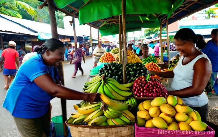 세인트루시아에서 은퇴 생활 - **Caribbean Home Tranquility:**
    "A peaceful scene featuring a retired individual or a couple, ca...