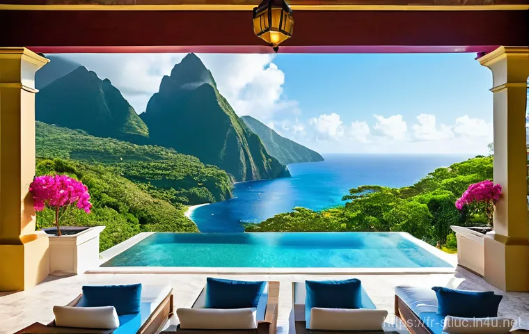 세인트루시아 부동산 투자 - **Prompt 1: Luxurious Caribbean Villa with Piton Views**
    "A breathtaking panoramic shot of a lux...