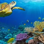 세인트루시아 해양 보호 구역 - **Vibrant Coral Reef Ecosystem in Saint Lucia:**
    "A breathtaking underwater scene in the crystal...
